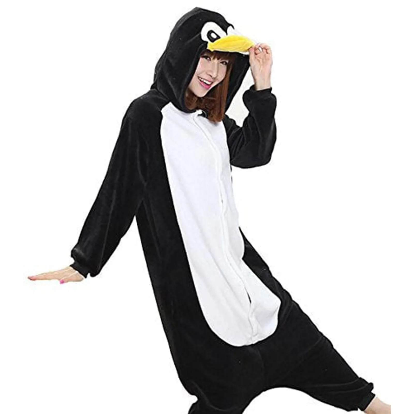 Adult Penguin Pajamas One Piece Kids Christmas Cosplay Costume Flannel Warm Animal Homewear Sleepwear for Women Men kigurumi pajamas onesies cosplay pajamas onesies flannel pajamas onesies