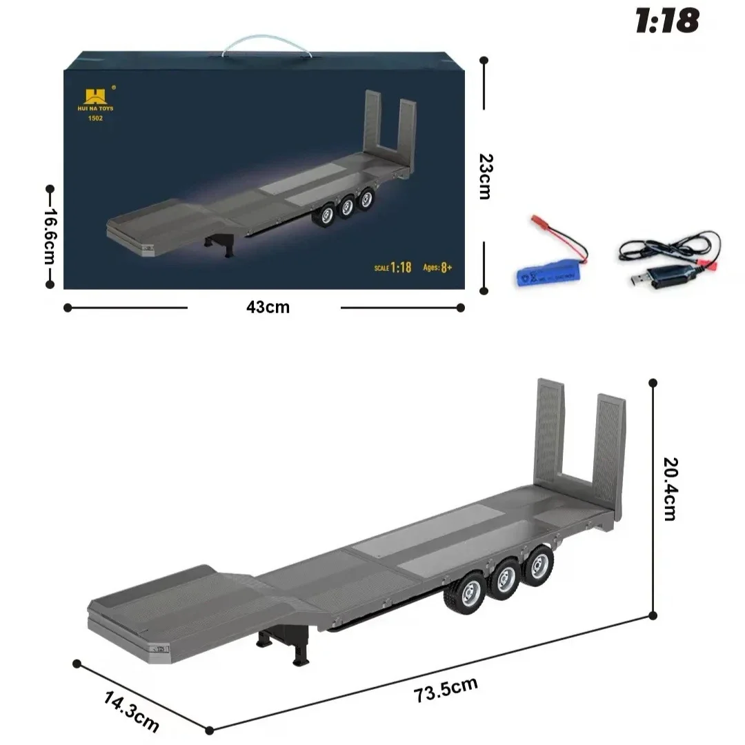 Huina 1501 RC Tractor 1/18 Scale 770S RC Truck Trailer Model