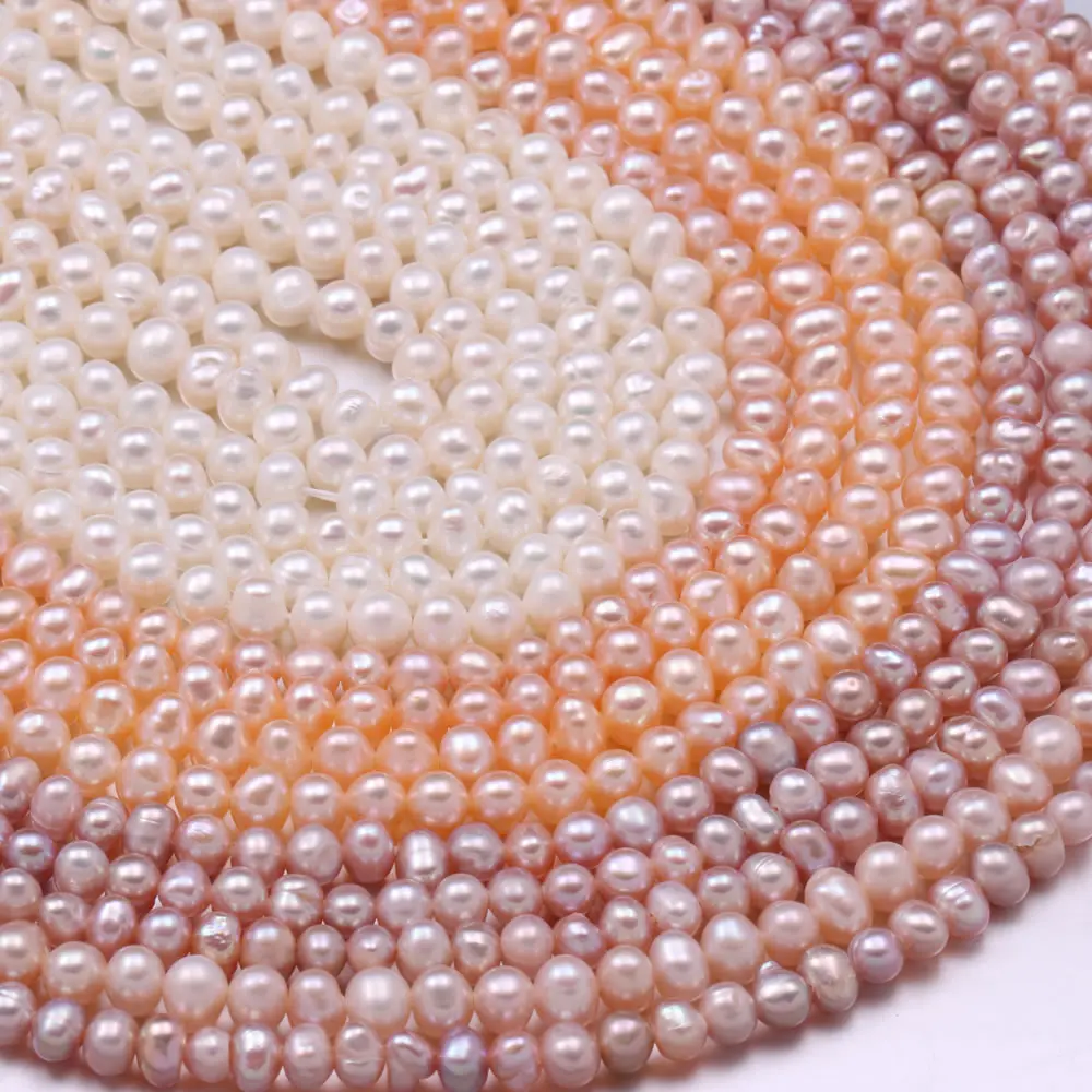 Natural Pearl Real Freshwater Pearls Beads Baroque Loose Spacer Beads 3-4mm For Jewelry Making DIY Bracelet Neckalce Accessories