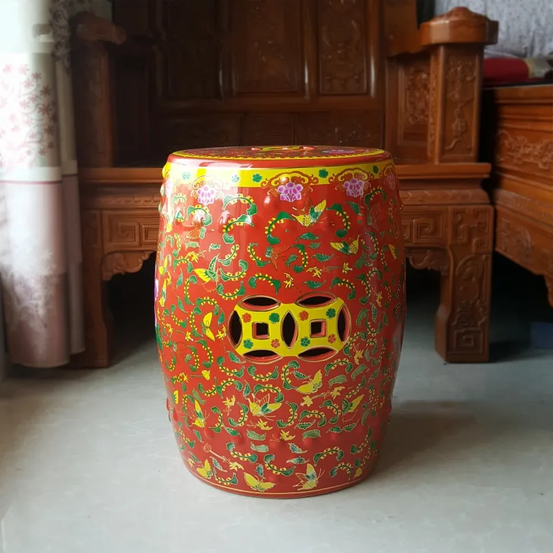 Green Jingdezhen porcelain Garden stool ceramic for dressing table drum chinese stools | Мебель