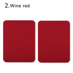Set of 4 Multi-Colored Iron-On Fabric Patches for Clothing Repair and Decoration (2 wine red 4Pcs)