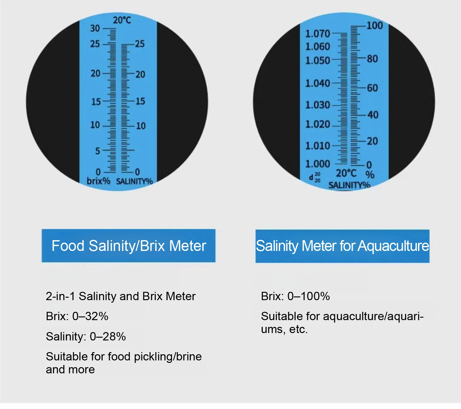 ATC Digital Salinity 0-28% 0-100‰ Meter Aquarium Tester Seawater Refractometer S