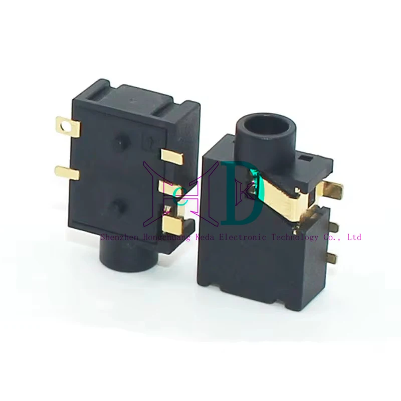 PJ-365 3.5 이어폰 잭, 마이크로 USB 소켓 스위치용 잭, 5 핀 패스터 2 고정 핀 직경 3.5mm, 10 개