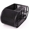 1pc Metal Multifunctional Pen Holder Office Supplies Creative Cool Crafts Desktop Hollow Storage Box 6