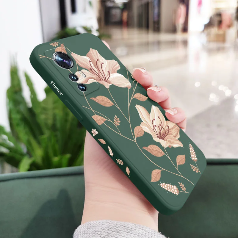 Delicate Blossoms Liquid Silicone Phone Case Cover