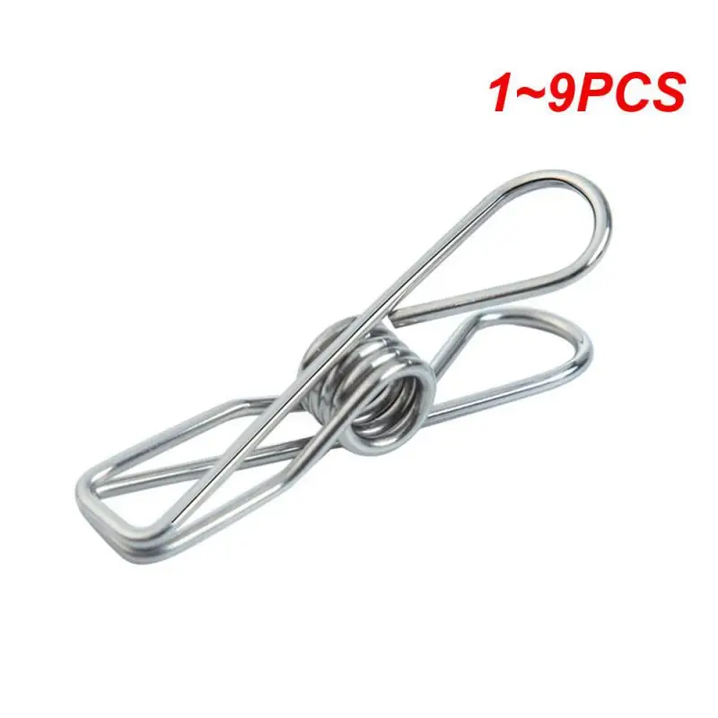 

1 ~ 9 шт. ветрозащитные зажимы, зажим из нержавеющей стали, держатель для одежды, долговечная доступная цена, зажим для еды, многофункциональный домашний