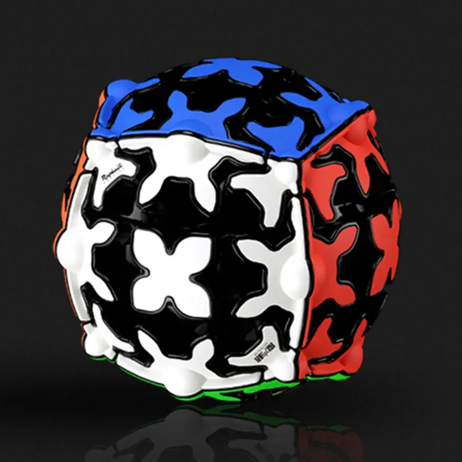 Фото QiYi Gear 3x3 Пирамидка магический скоростной куб без наклеек профессиональные фиджет-игрушки QiYi Gear Ball Cubo Magico Qiyi Carzy цилиндр снаряжения №2