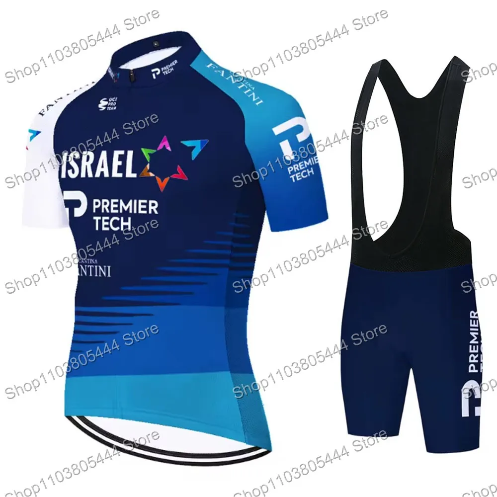 Israel Premier Tech Team Cycling Jersey Set Summer Clothing Men Road Bike Shirts Tops Suit Bicycle Bib Shorts MTB Maillot