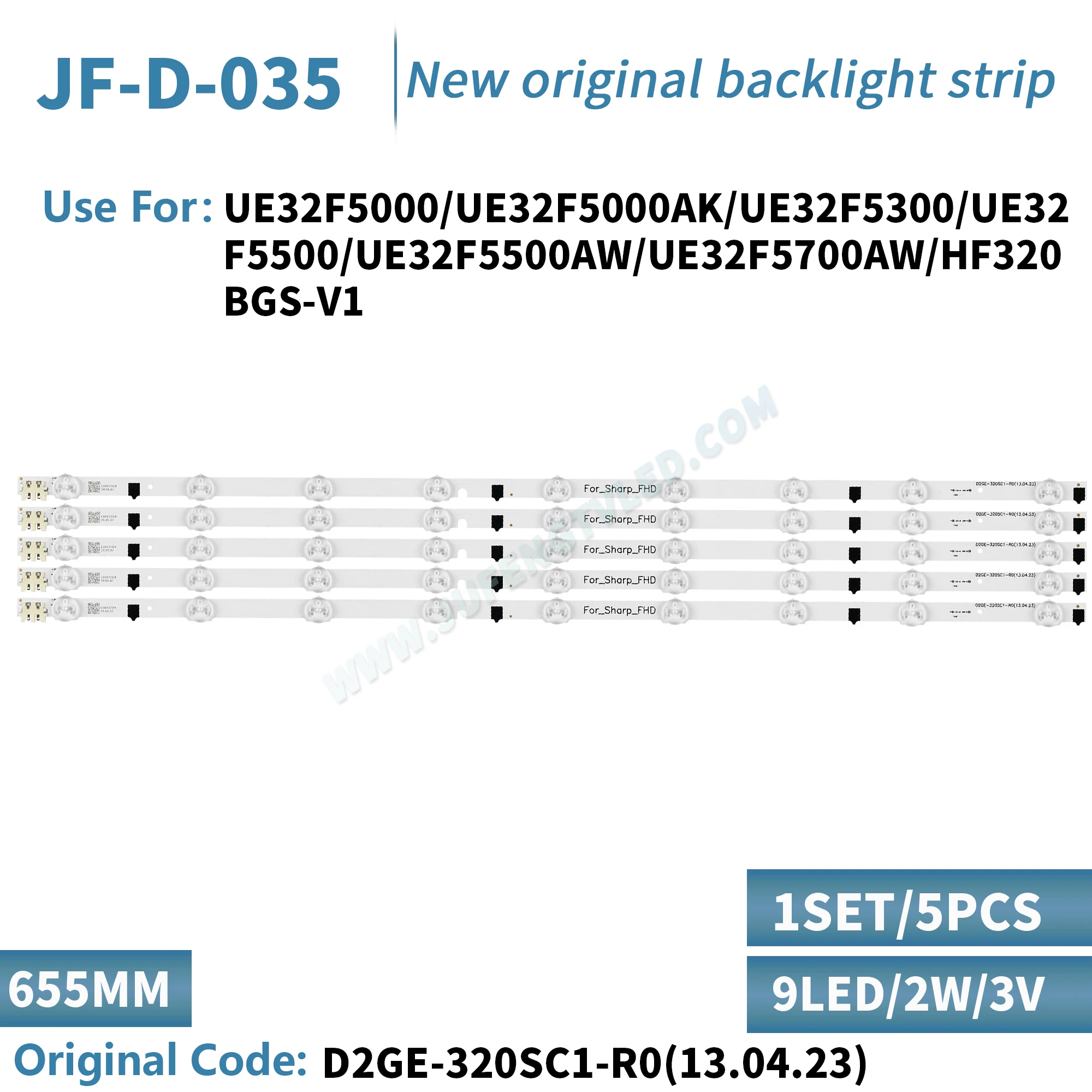 Tira-de-l-mparas-LED-de-retroiluminaci-n-accesorio-para-D2GE-320SC1-R0 ...