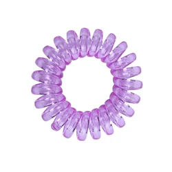Transparent Spiral Hair Ties - Elastic Cord Scrunchie Hair Accessories (PURPLE)