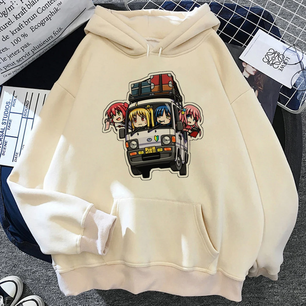 

Женская винтажная толстовка с капюшоном Bocchi the Rock, пуловер в готическом стиле, одежда 90-х годов