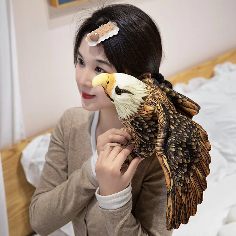Hot 1pc 30cm Simulation Plush Toy Prairie Eagle Plush Toy Soft Cotton Doll Realistic Animal For Boyfriend Birthday Gift