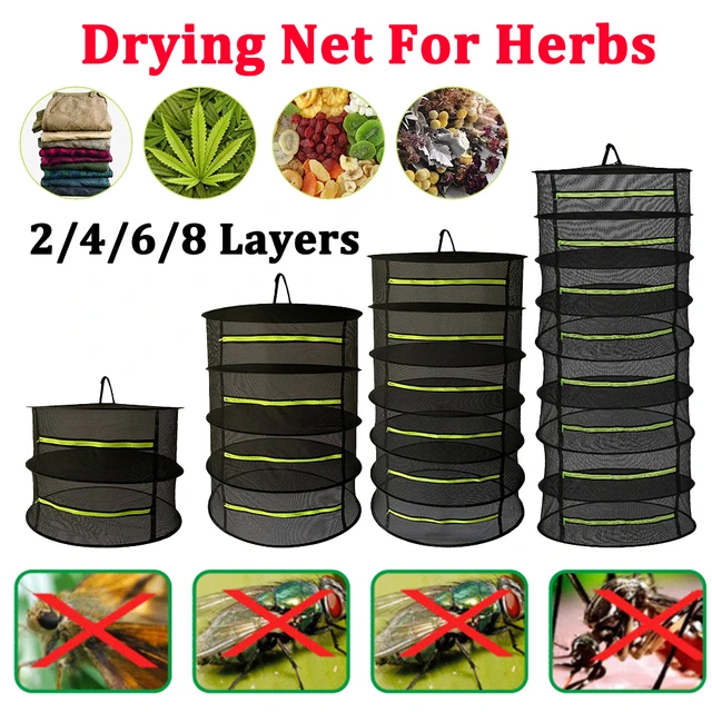 2-8 Layer Herb Drying Rack Folding Mesh Hanging Drying Net for Plant Herb  Organizer Hanging Dry Net Flower Bud Plant Rack Basket - AliExpress