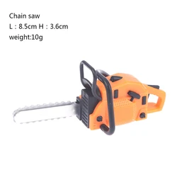 Miniature Chainsaw Simulation Tool for Dollhouse Garden Decor and Pretend Play Accessories (A1)