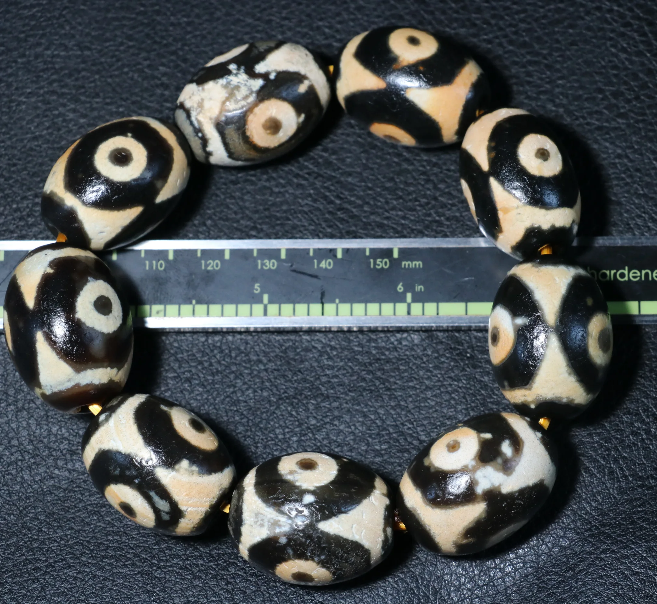 

Energy Tibetan Old Agate Tiger Tooth 3 Eyed Large Daluo dZi Bead MEN Bracelet RX 4AA+ LKbrother Sauces Top Grade UPD0208v12