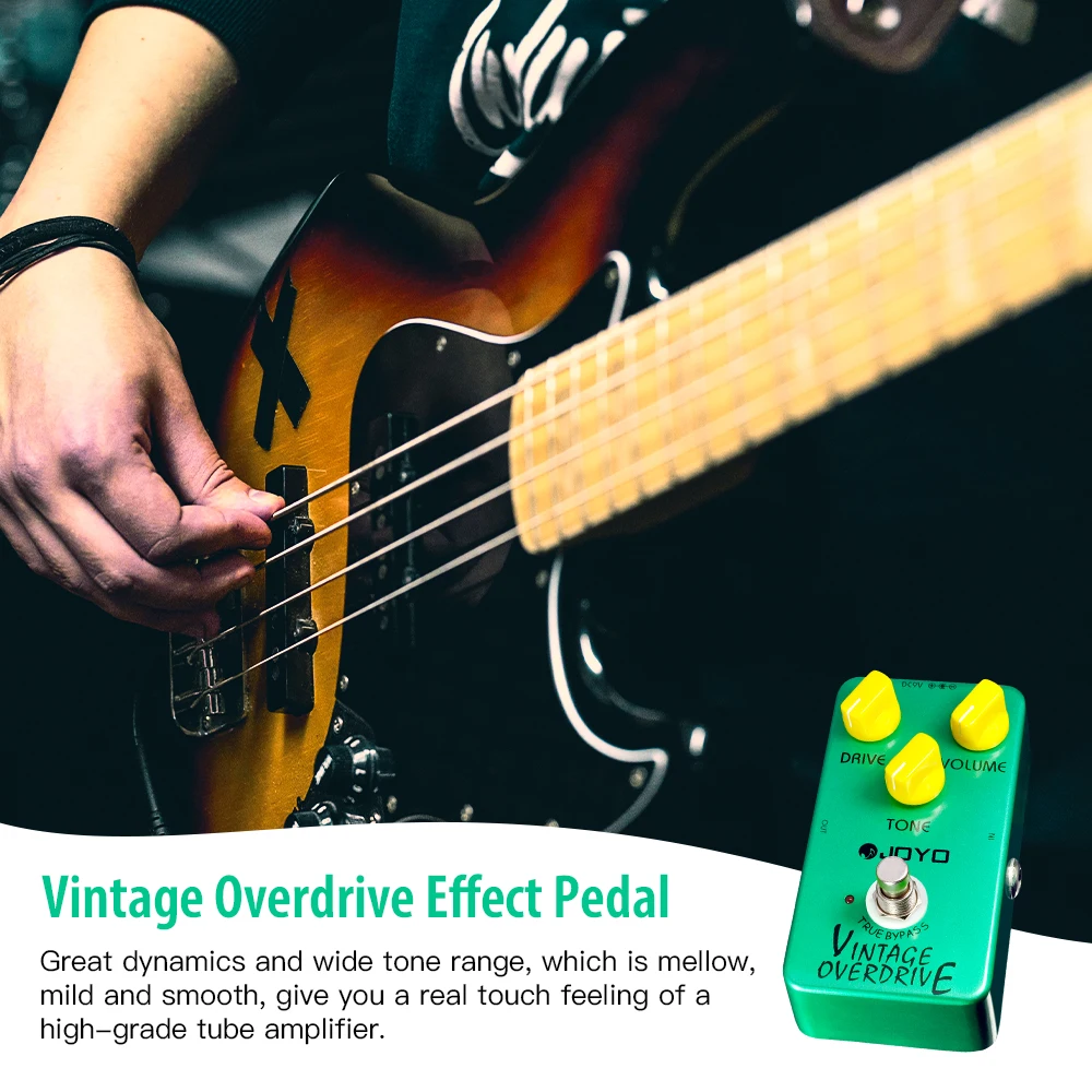 JF-01 VINTAGE OVERDRIVE Guitar Pedal Classic TS808 Tone Overdrive Pedal for Elec