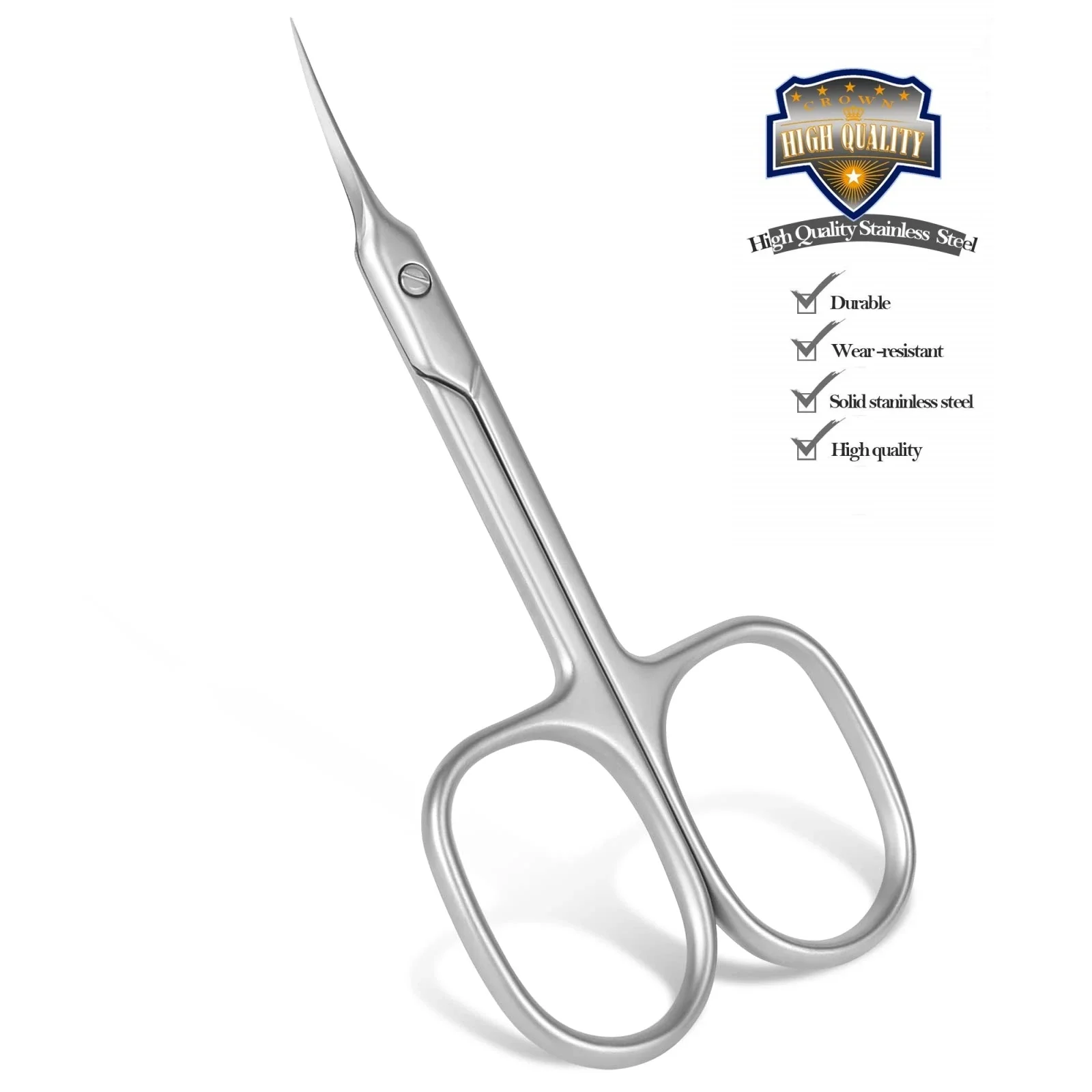 

Cuticle Scissors for Women and Men Curved Stainless Steel with Tip Grooming Blades Manicure Nail Scissors