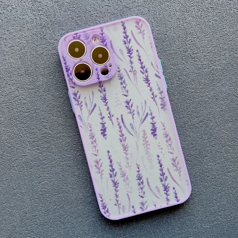 Aquarell Blume Pflanze Handy hülle für iPhone 12 13 Pro Max Mini 15 11 Pro Max XR XS X 14 7 8 Plus Se 2020 stoß feste Rückseite – Detail 7