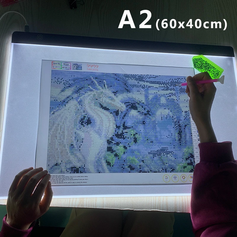 A2 Drawing Tablet LED Digital Graphics Light Pad Box Painting Tracing Panel diamond painting Accessories Copyboard Type C Power - Image 4