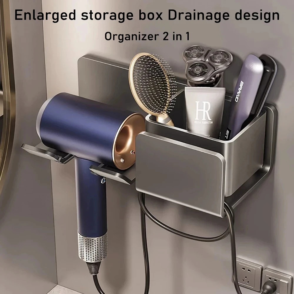 Hair Dryer Holder for bathroom， Cradle Straightener Stand Hairdryer Organizer Blower Holder Shelf，Bathroom Accessories 5