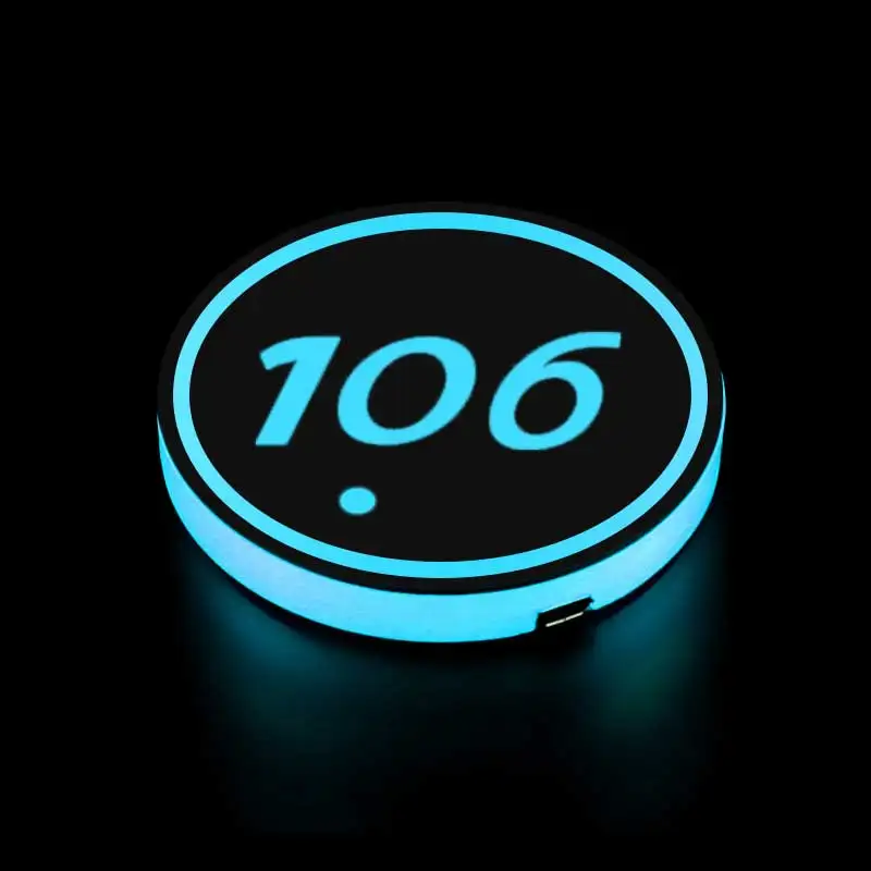 Bunt leuchtend für Peugeot Logo Auto Wasser becher Untersetzer Halter  USB-Aufladung LED-Atmosphäre Licht Untersetzer - AliExpress