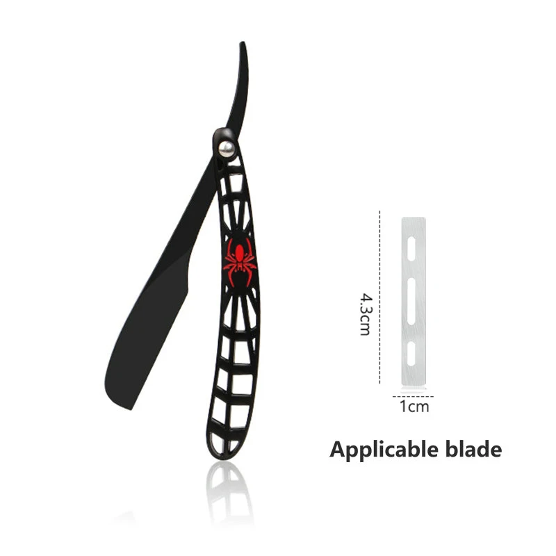 Männer Rasieren Barber Tools Haar Rasiermesser Schwarz Klapp Rasierer Messer Zink-legierung Gerade sicherheit rasiermesser Barbearia Halter geschenk – Detail 12
