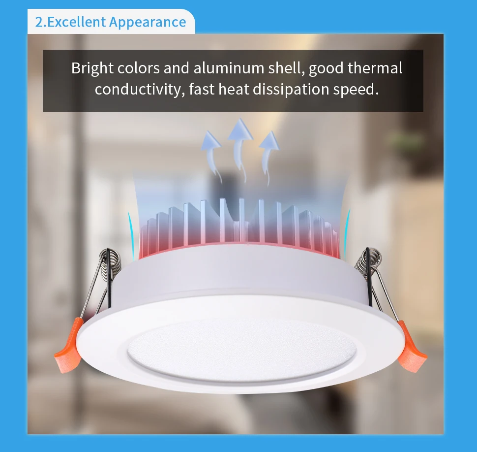 Matter Over WiFi Smart LED Downlight 15W RGB+CW Dimmable Ceiling Lamp Homekit Al