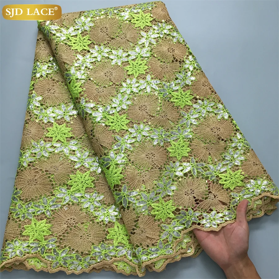 African Lace Fabric Guipure Cord Lace Wedding Dresses Nigerian Water Soluble Stones Sewing lace fabric