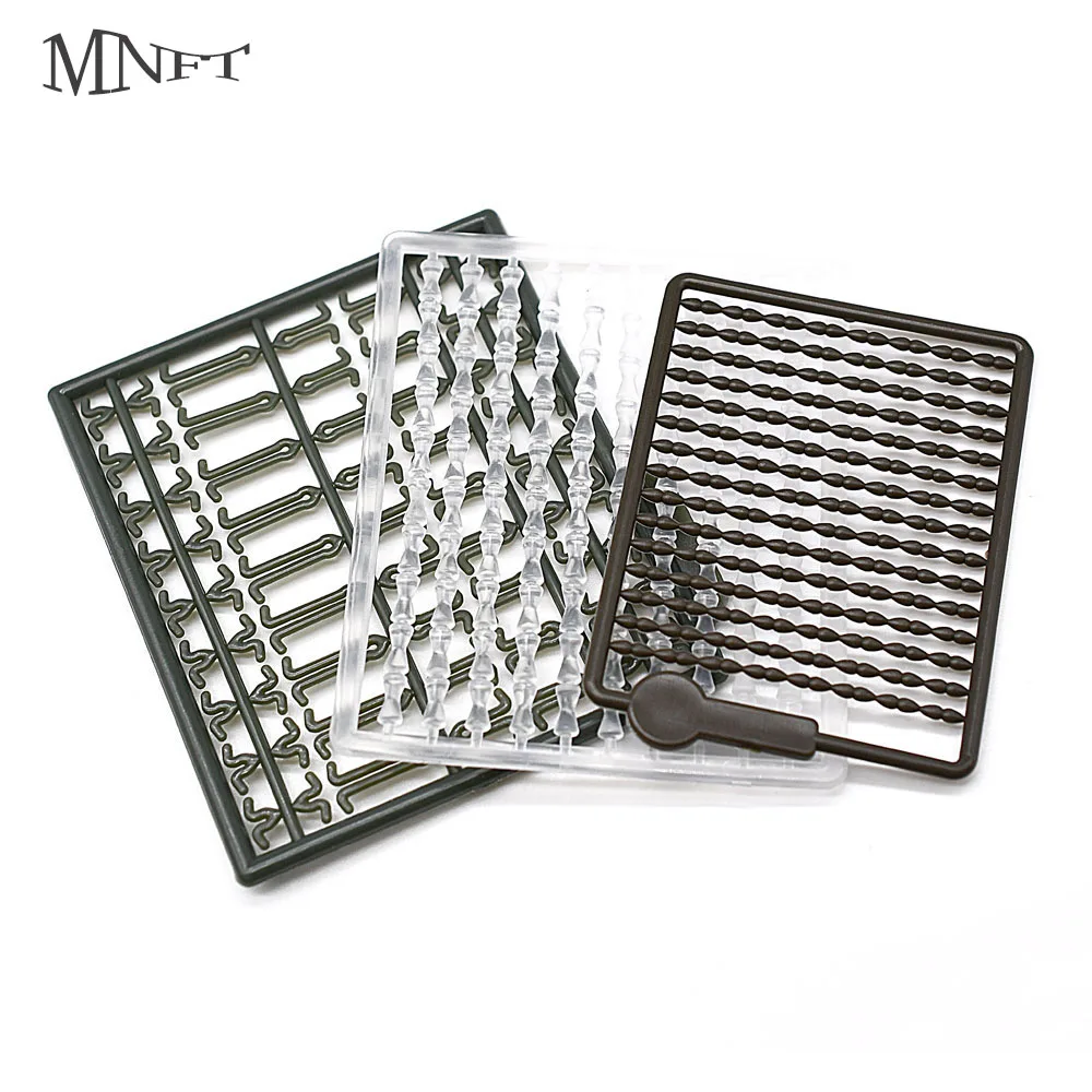MNFT 6 Cartes Stops Hameçons Bouillettes Perles Support Montage Hair Rig Carpe