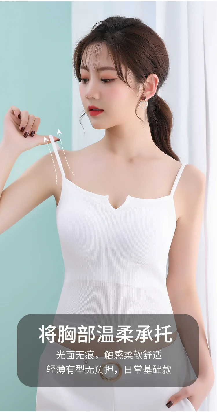 Description Picture 6 of itemWomen's Sexy Solid Color Tube Top Seamless Sports Tank Top Wireless Underwear Padded Bra Bralette Vest Deep Camisole PerfectYoga