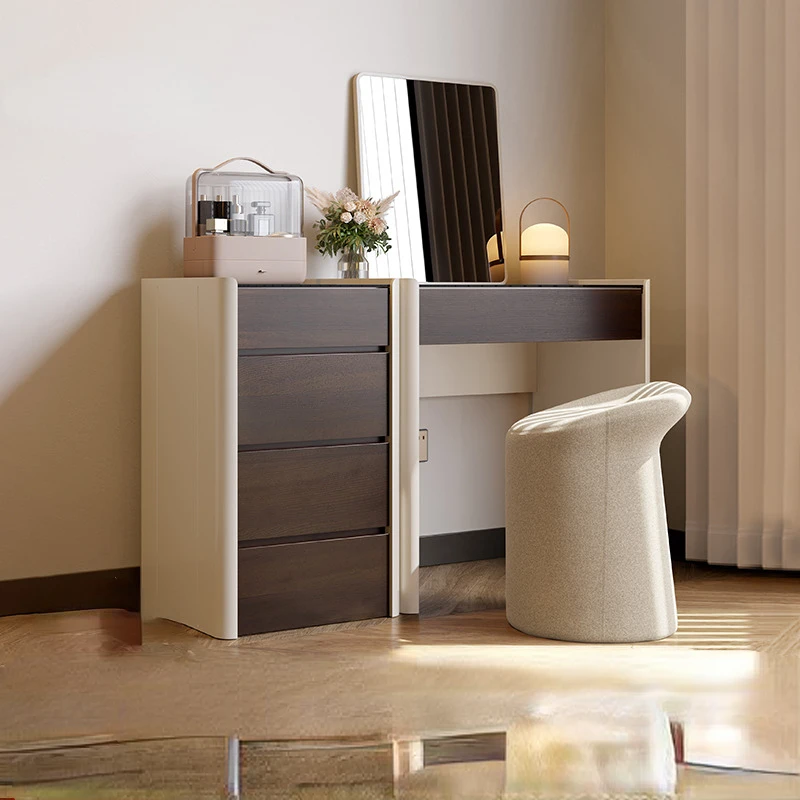 

Italian light luxury makeup table, bucket cabinet, integrated dressing table, bedroom, modern and minimalist