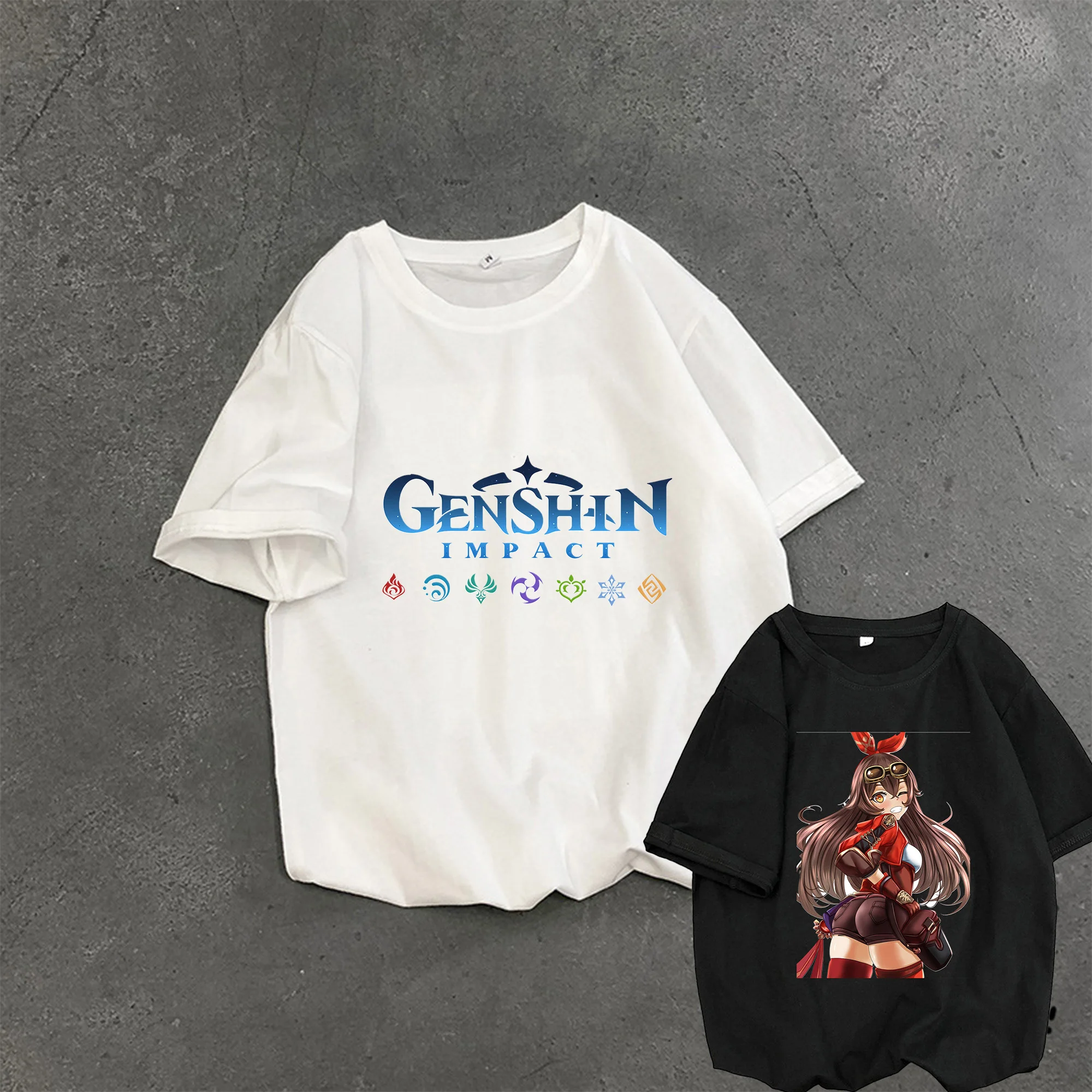 

Genshin Impact Print T Shirt Women Fashion T-shirt Funny Cartoon Tshirt for Men Anime Kazuha Cotton Top Tee Female Clothes