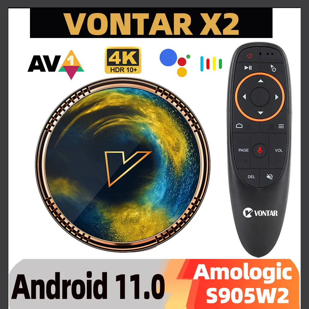 VONTAR X2 Smart TV Box Android 11 Amlogic S905W2 4GB 64GB 32GB Support 4K 60fps AV1 2.4&5G Wifi BT4.0 Set Top Box 2GB 16GB smart tv box tv box