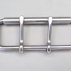 Stainless Steel Double Pin Buckle Solid Cowboy Belt Hardware Roller Wastband Head 52mm 60mm 3