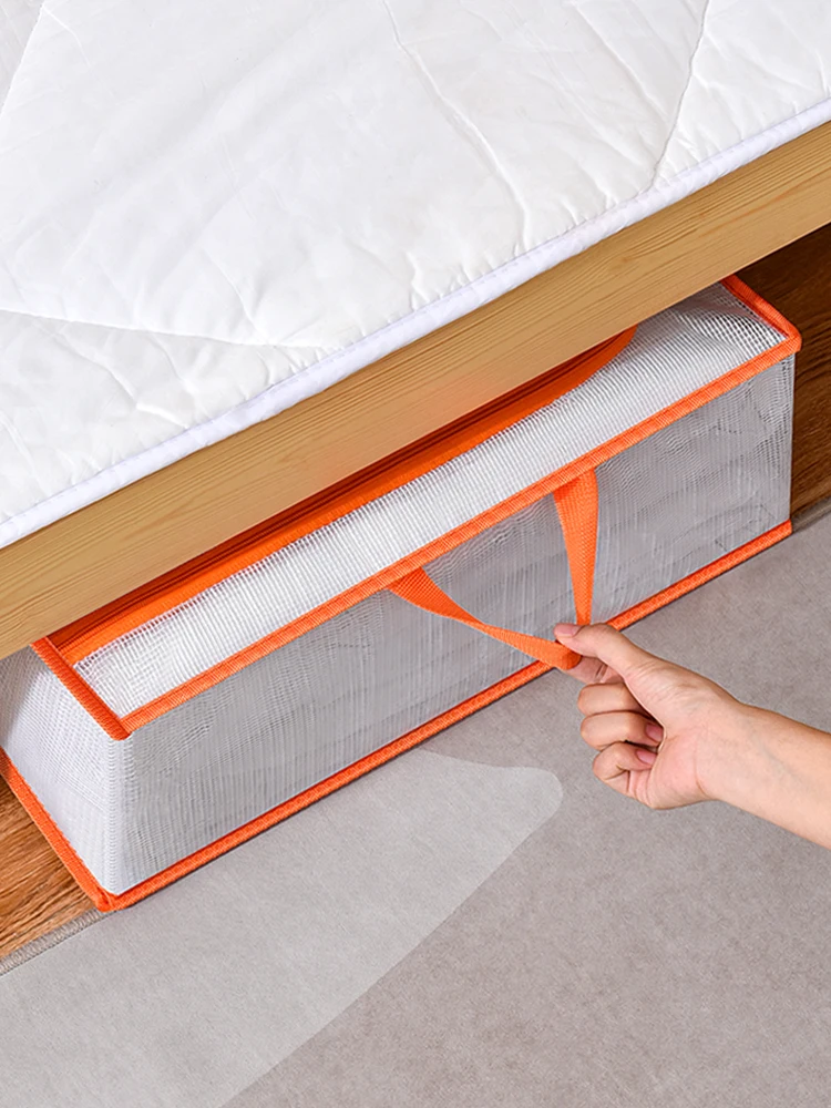1PC large capacity clothing storage bag foldable large mobile bag Moving mobile storage bag Dust cleaning bedroom living room 6
