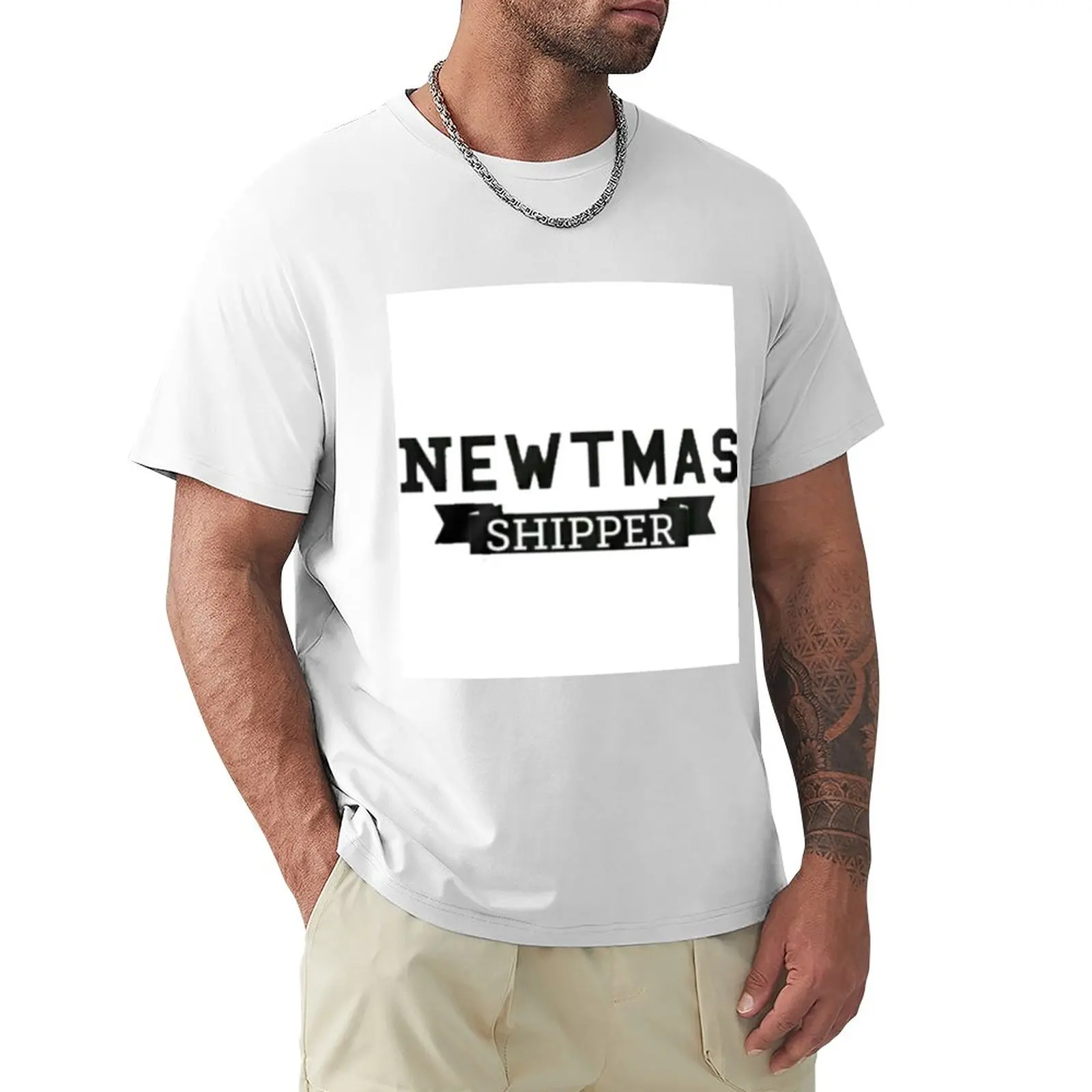 

NEWTMAS SHIPPER T-Shirt plain summer tops fruit of the loom mens t shirts