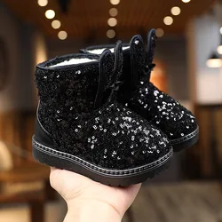 Chic Winter Ankle Boots for Girls - Cozy, Warm, and Stylish Snow Footwear (T79Black)