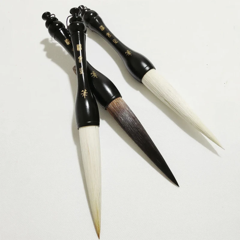Pennello per Calligrafia a Pelo Misto, Pennello a Forma di Tramoggia con Pelo Lungo, Speciale per Scrittura Corsiva, Pennello per Calligrafia Artistica - immagine 4