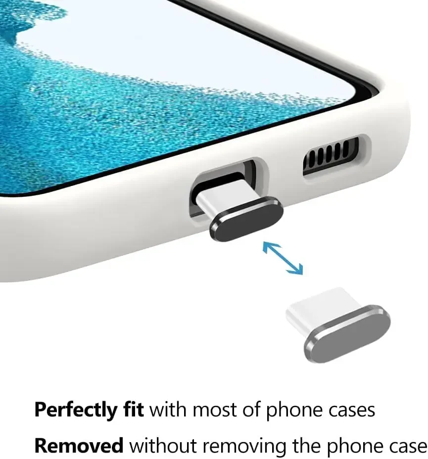 USB C Dust Plug Set with Cleaning Brush - Anti-Dust Charging Port Covers (4-Pack)