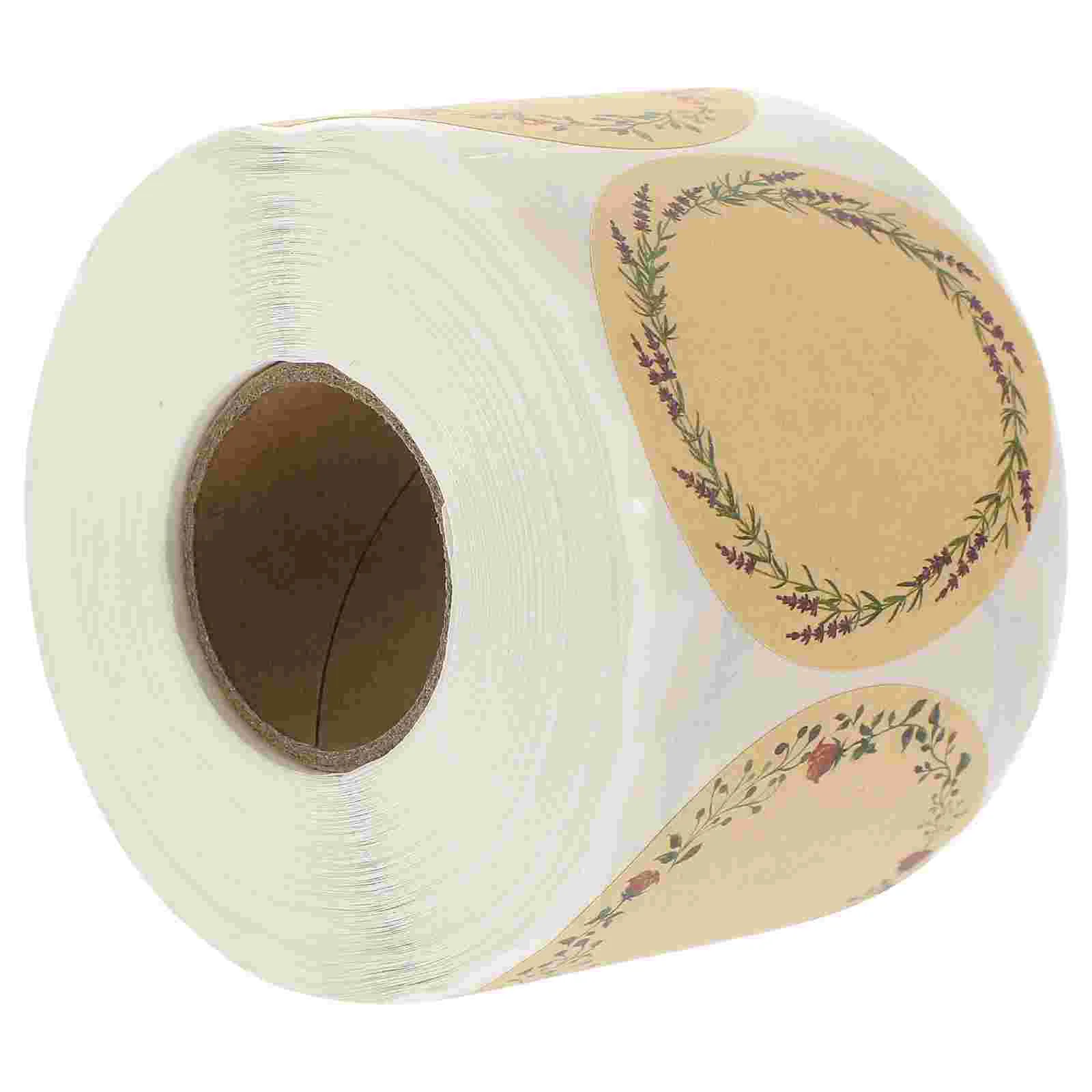 

Flower Label Stickers for Envelopes Bags Notebook Xmas Holiday Kraft Paper Gift
