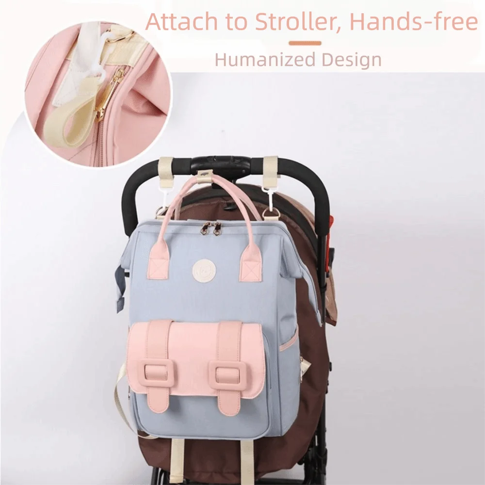 Newborns Gift Korean Style Diaper Bag Backpack Waterproof Durable Travel Backpack Practical Large Capacity Mommy Bag Travel Use