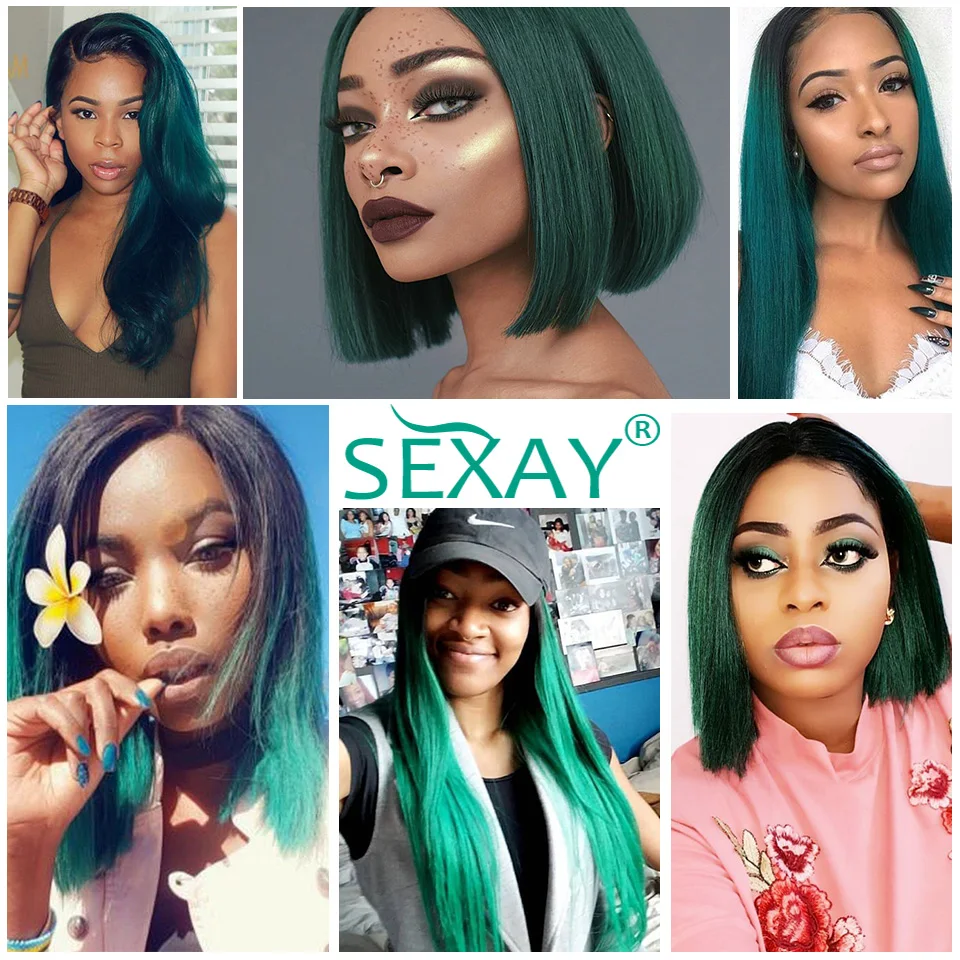 28 Inch 1B Blue Turquoise Purple Pink Straight Bundles Brazilian Straight Ombre Human Hair Weave 2 Tone Orange Grey Hair