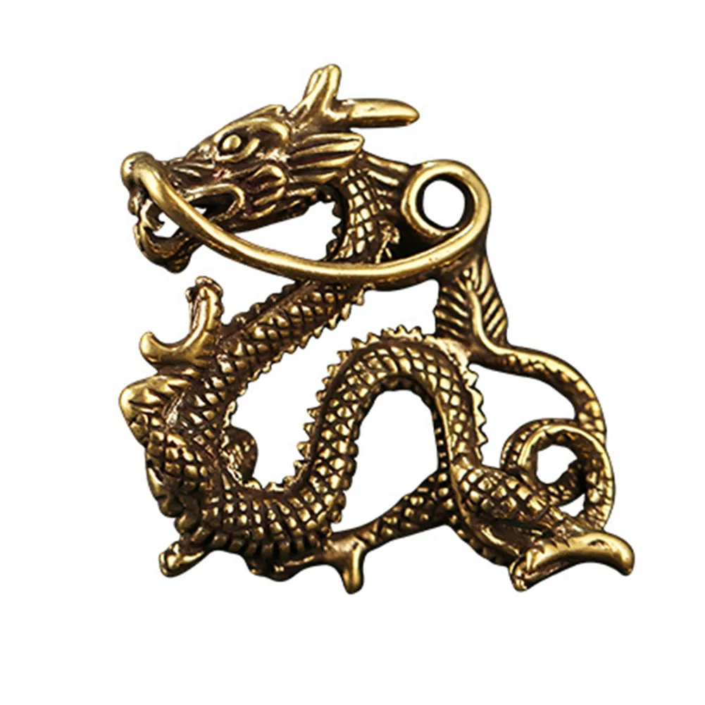 

Antique Copper Dragon Car Ornament Exquisite Brass Figurine Compact and Lightweight Infuses Your Car with Luck and Power