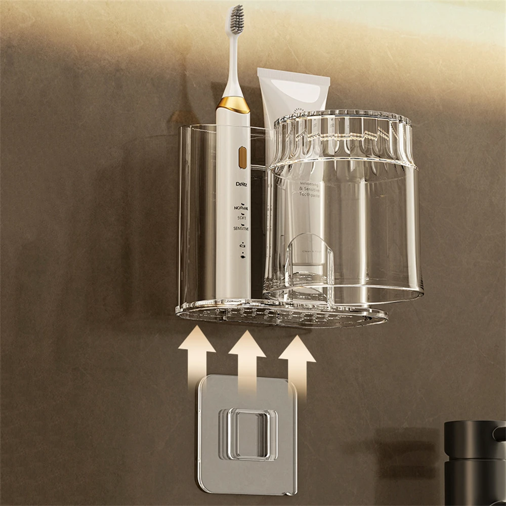 Portaspazzolino da parete con bicchiere per risciacquo bagno_voghion.com
