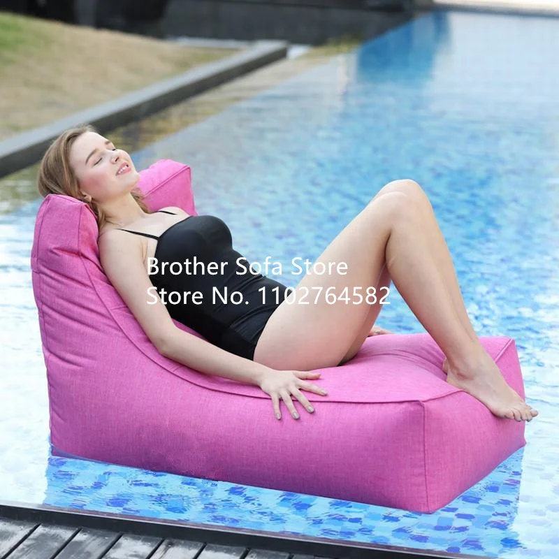 L shape Floating Beanbag Swimming Pool Waterproof Beanbag Play Mat Bean Bag Sofa Bed relax high quality pool floats cover only