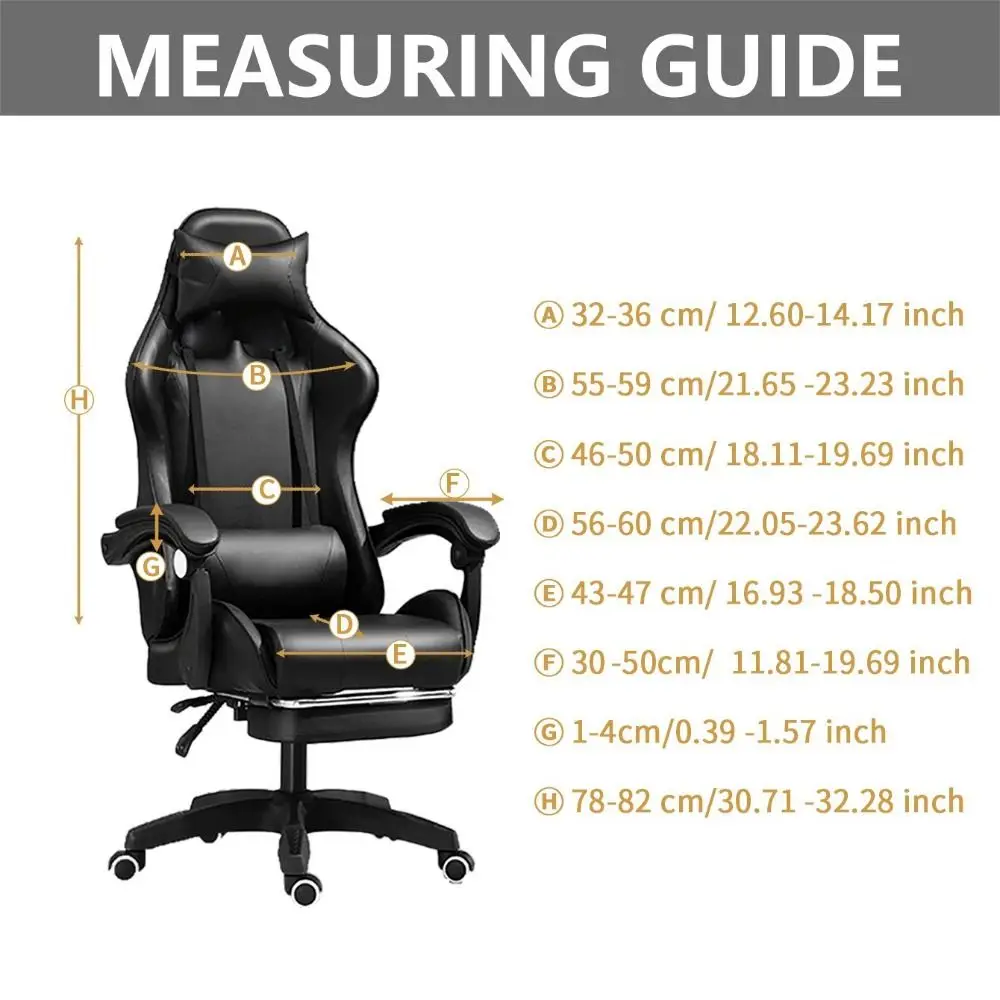 3D Jacquard Esports Chair Covers Color Block Washable Gaming Chair Covers Dust-Proof Elastic Office Chair Covers Computer Desk