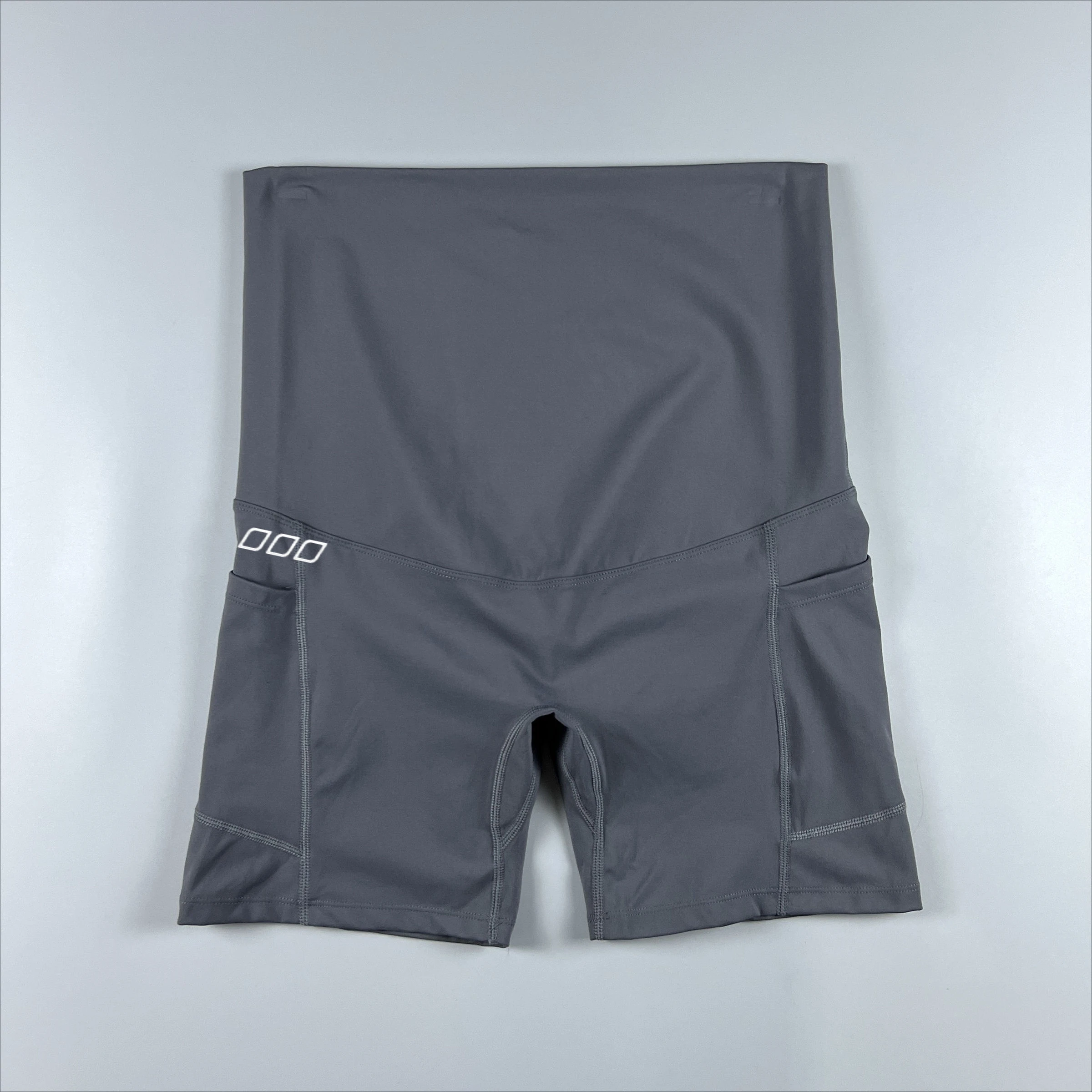 Pregnant Women Nude Feeling Super High Waist Pregnant Women Belly Yoga Fitness Shorts Women, Breathable Running Fitness Pants -