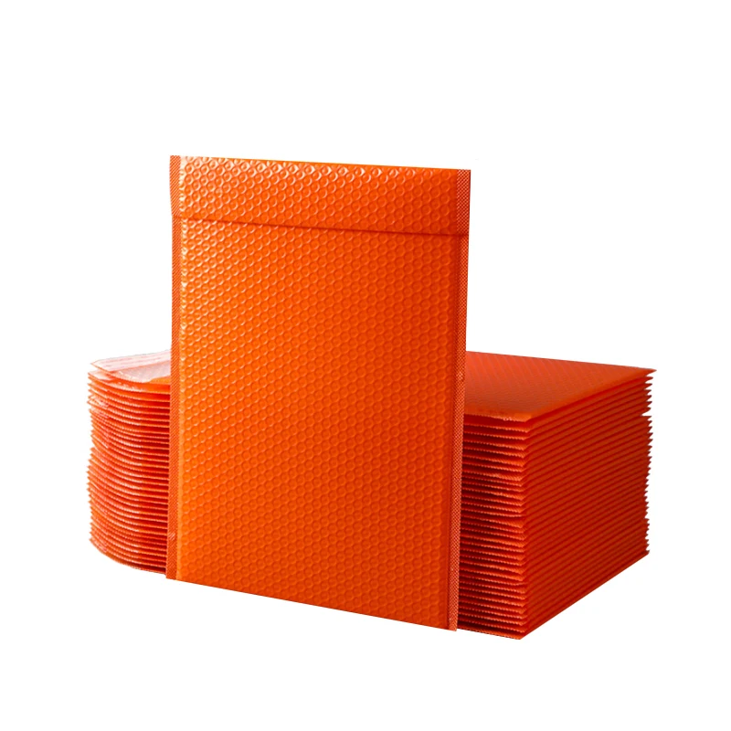 

20Pcs/Lot Shockproof Bubble Mailers Bright Orange Plastic Bubble Bag Business Wrapping Supplies Clothes Packing Envelope 28x37cm