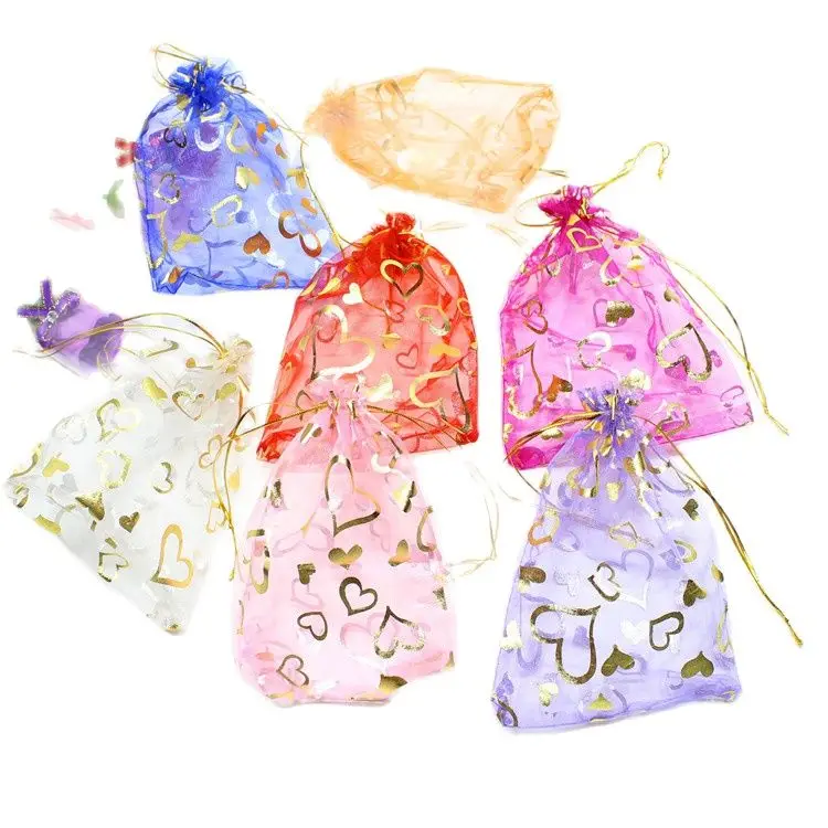 

100 шт. Новые Красочные органзы, конфеты, свадебные подарочные пакеты, Женская упаковка, Прямая поставка для малого бизнеса