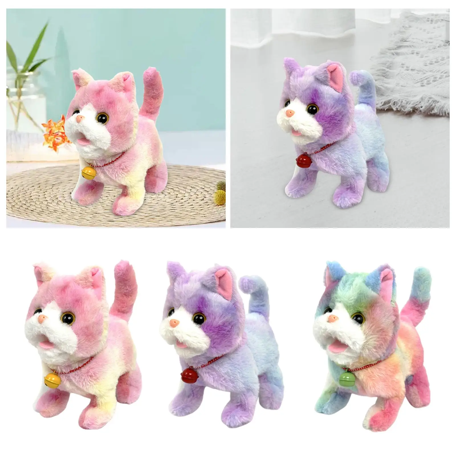 Electric Plush Animal Cat Toy Lovely Plush Toy Interactive Cute Walking